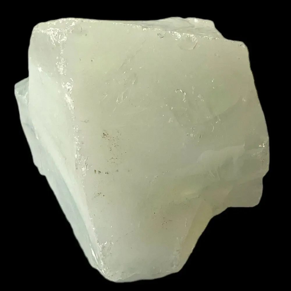 Opalescent Clear Layered Art Glass Cullet Glowing Manganese Slag‎ Glass #4GX189